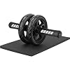 RYACO Buikspieren Buikrollen Dubbel Wiel met Extra Dikke EVA Kniebeschermer Kern Krachttraining Apparatuur voor Home Gym…