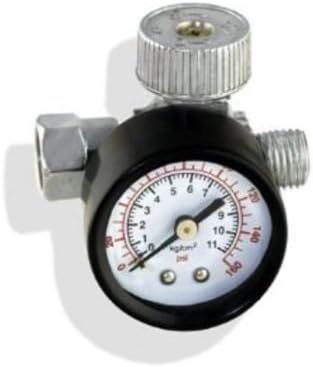 New 1/4" In Line Air Regulator w/ Pressure Gauge HVLP Paint Gun Tool Control Brass Shipping USA