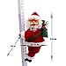Howardee 1 Pcs Electric Climbing Ladder Santa Claus Christmas Figurine Ornament Decoration Gifts
