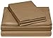 Amazon Brand – Pinzon 400-Thread-Count Hemstitch Egyptian Cotton Sheet Set - King, Chestnut