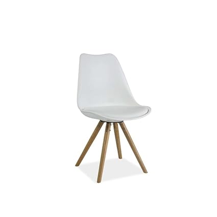 JUSTyou Eric Polsterstuhl Esszimmerstuhl Küchenstuhl (HxBxT): 83x49x43 cm Weiß