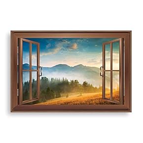 Framed Canvas Wall Art for Living Room, Bedroom Mountain View Canvas Prints for Home Decoration Ready to Hang - 16x24 inches