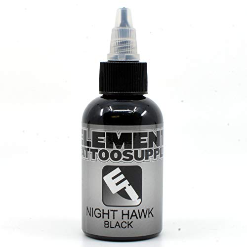 Element Tattoo Supply Dark Black Tattoo Ink Lining Shading Color Tattooing Nighthawk 1oz 2oz 8oz Bottles - Thumbnail 2