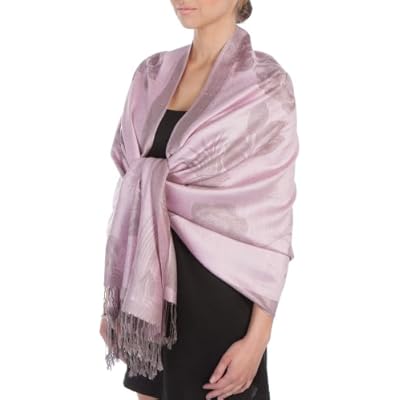 Sakkas Two Tone Rose Pashmina Scarf/Stole/Wrap Sakkas Two Tone Rose Pashmina Scarf/Stole/Wrap