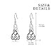 Claddagh Celtic Dangle Earrings Sterling Silver Irish Celtic Knot Jewelry for Women Girls
