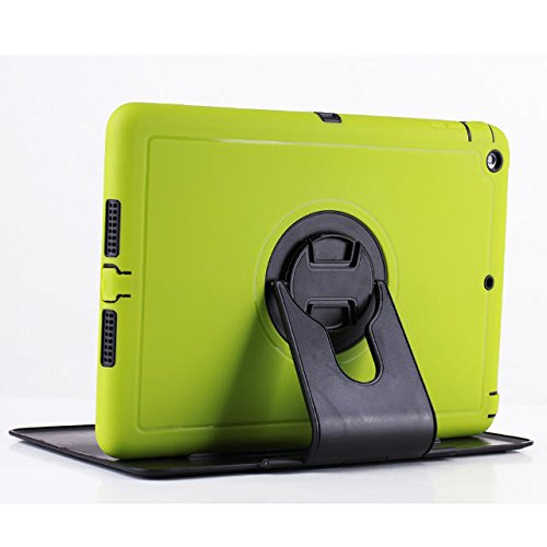 iPad 5/iPad Air Case, CoverProof Silicone + PC Rotating Protective Tablet Cover Case Shell with Kickstand for Apple iPad 5/iPad Air - Light Green
