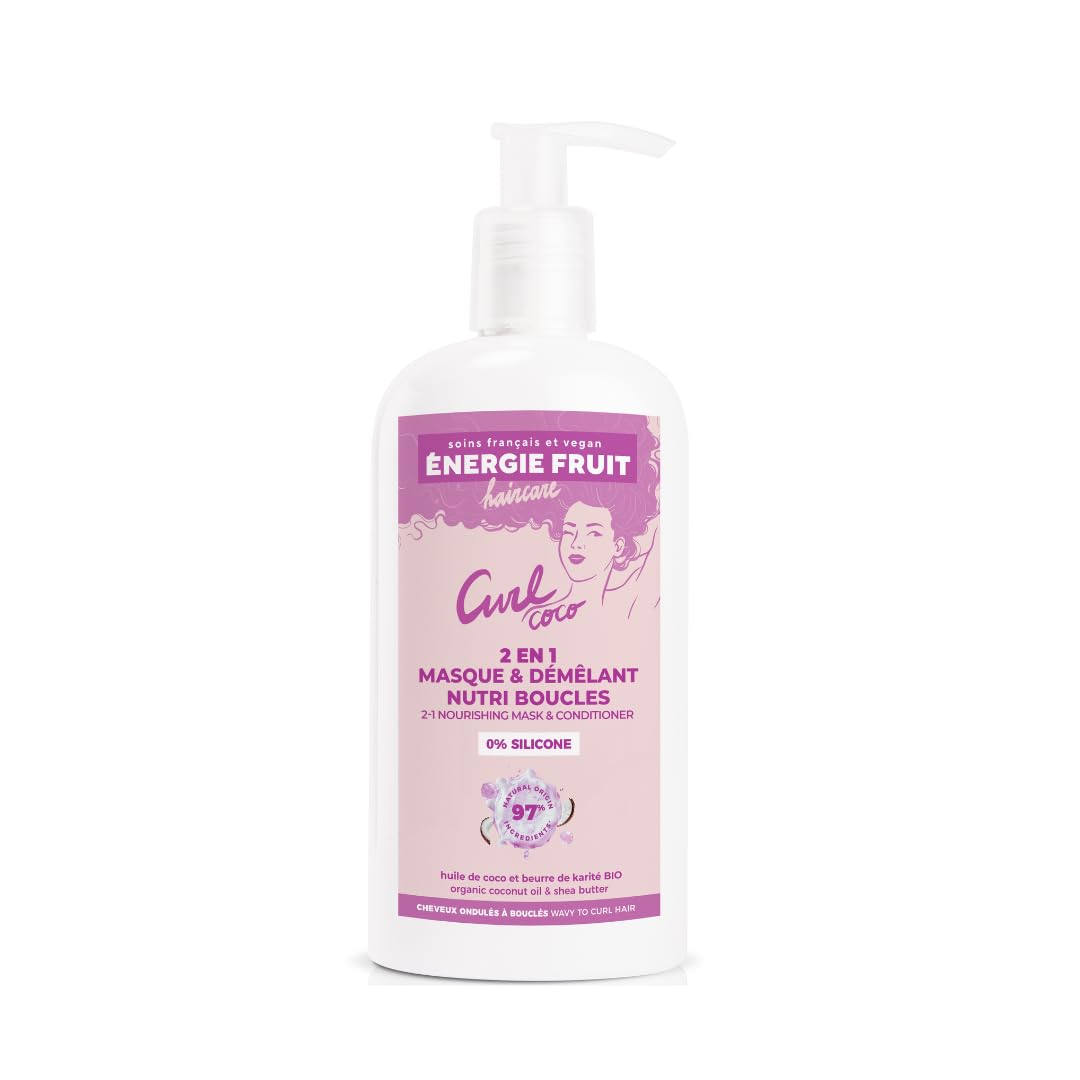 Energie Fruit 2 en 1 Masque et Après-Shampooing Coco et Beurre de Karité Bio Vegan 300ml