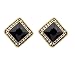 Luxury Vintage Square Crystal Flower 18k Gold Plated Earrings Stud Women Jewelry Earnuts 1051 (1053)