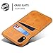 FLY HAWK Wallet Case Compatible iPhone Xs MAX, Slim PU Leather Back Case Cover, 6.5 inches, Khaki