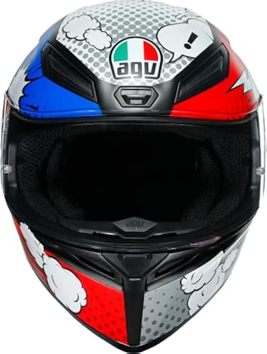 agv k1 bang S Matt Italy/Blue Helmet resistant panoramic visor offers a wider view for total control of the surrounding environment AGV K1 Multi Bang Matt