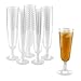 50 Plastic Champagne Flutes | 5.5 oz. Clear Hard Disposable Party & Wedding Cups | Premium Heavy Duty Fancy Champagne Flute (50-Pack) by Bloomingoods