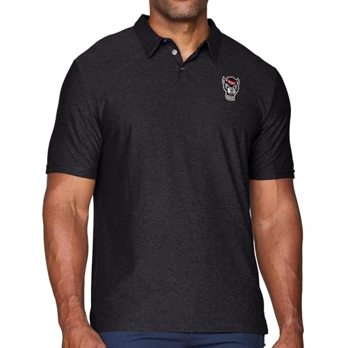 COLOSSEUM Men's NC State Wolfpack Vapor Polo (Black, XX-Large) at Amazon