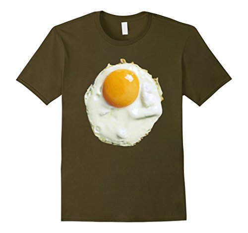 Men's Fried Egg Funny Costume Halloween T-Shirt - Unisex 2XL Olive