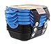 6 Pack Fitness Sure Seal Meal Prep Containers Set of 5 20oz (Black/Neon Blue)