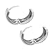 Ritastephens Sterling Silver Wide Shiny Huggie Polished Hoop Earrings, 14.5mm