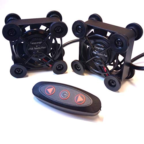 Easycargo 2-Pack 40mm USB Fan Quite, USB Mini-Fan 5V with Multi Speed Controller (40mm)