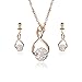 M-Tree Stainless Steel Jewelry Sets - Fashion Cute Ball Pendant Necklaces Stud Earring For Women Color Gold