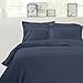 California Design Den Natural 100% Cotton Cooling Sheets for Queen Size Bed - Soft 400 Thread Count Sateen, Deep Pockets with All Around Elastic for a Snug Fit, Durable Bedding - Indigo Dusty Blue