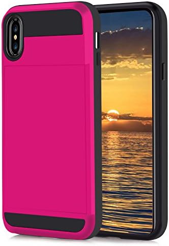 Youvogue iPhone X Case, iPhone X Cover Slim Dual Layer Card Slot Holder Case Hybrid Shockproof Case for iPhone X 5.8 inch