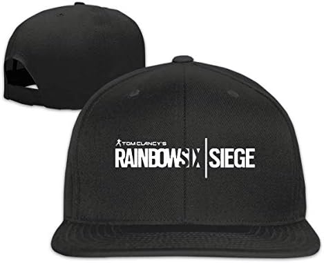 Nigmfgvnr Adjustable Flat Bill Hat Rainbow-Six-Siege Snapback Hat Cotton Baseball Cap