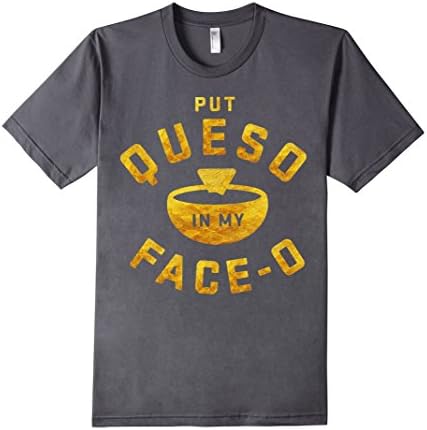 Men's Put Queso in My Face-O T-Shirt Golden Tee Small Asphalt