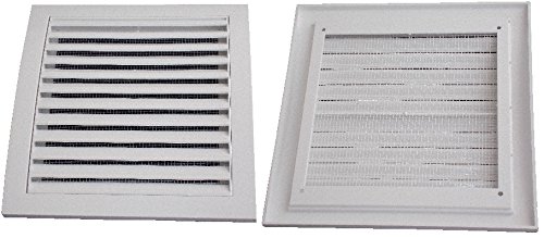 Air Ventilation Plastic Grill Cover 190mm x 190mm/White