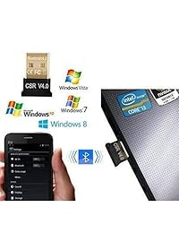 ideapro adaptador USB Bluetooth 4.0 de baja energía Micro (Windows 8.1, 8, 7, Raspberry Pi, Linux compatible; Bluetooth Clásico, Y auricular estéreo compatible)