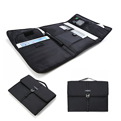 BAGSMART Electronic Organizer Slim Laptop Briefcase For 13'' MacBook, IPad, Kindle, Black on