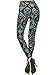 Leggings Depot Women's High Waisted Skull & Halloween Print Leggings-Full Length-R842, Green Envy, Plus Size