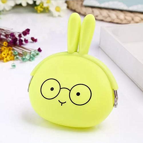 Pretty Pro Cute Rabbit Multipurpose Mini Coin Purse Bag Headphone Earphone Pouch Case-Green
