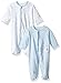 Little Me BabyNewborn 2 Pack Footies,White/Light Blue,6 Month