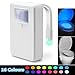 TOPOO Toilet Bowl Night Light, 16 Color Changing Motion Sensor LED Toilet Light, 3AA Battery For 5 Months Using, Saving Your Eyes at Night