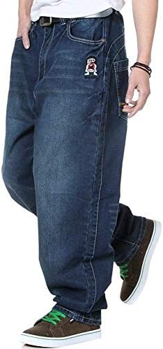 Hanglin Trade Men's Loose Jeans Hip Hop Baggy Denim Pants