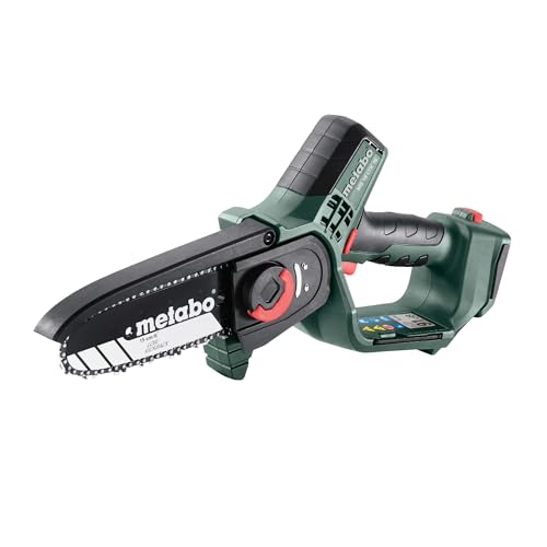 metabo Sierra de Jardín MS 18 LTX 15, Motosierra de Poda a Batería de 18 V