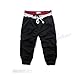 Leward(ld Sports Sweat Pants Harem Training Dance Baggy Jogging Casual Men Trousers Shorts (M, Black)