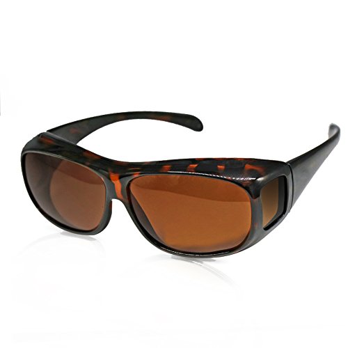 Solar Shield Fits over Glass Sunglasses for Driving Flying Boating Fishing and Snowing by Yonovo,Leopard - Thumbnail 7