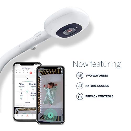 Nanit Plus - Smart Baby Monitor and Floor Stand: Camera with HD Video & Audio - Sleep Tracking - Night Vision - Temperature & Humidity Sensors and Two-Way Audio