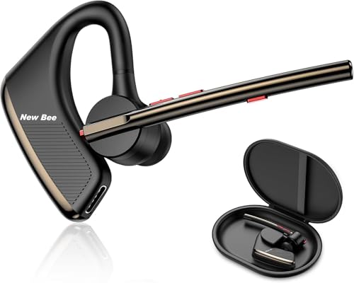 New Bee Auriculares Bluetooth V5.1 inalámbricos Manos Libres con 72 Horas de Tiempo de reproducción y micrófono CVC 8.0 Dual ENC con cancelación de Ruido (M50)