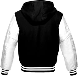 GOKTOG Hooded Varsity Jacket Women, Baseball
