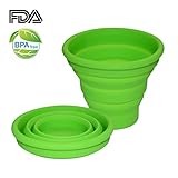 Ecoart Silicone Collapsible Travel Cup for Outdoor Camping and Hiking (1 Pack)