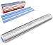 Rolling Pin by ROLLING HERO - Weight Adjustable Non-Stick Stainless Steel Rolling Pin + 6 Silicone Thickness Perfection Strips Guides Rails