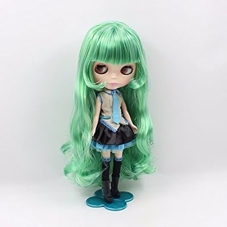 Amazon Co Jp ブライス Blythe 初音ミク風 Momoko リカちゃん プーリップ 22cmドール オビツ 1 6ドール ブラウス ネクタイ スカート ニーハイ おもちゃ