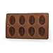 Mirenlife 8 Cavity Silicone Egg Pan, Egg Tray, Egg Shape Ice Tray, Silicone Baking Supplies for Cake Decorating, Chocolate, Candy, Jello, Baking Pan for Muffin, Bread and More, Set of 2