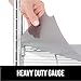 GORILLA GRIP ShelfGuard Wire Shelf Liner Compatible with Amazon Basics Shelving Unit, Set of 4 Waterproof Liners for Organizing Metal Rack Shelves, Kitchen Cabinets, Cupboard, Pantry, 18x48 Charcoal