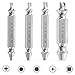 Damaged Screw Extractor Set, Dr.meter Screw Extractor, Stripped/Damaged Screws Remover, H.S.S.4341# Galvanized, 63-65hrc Hardness, Set of 4