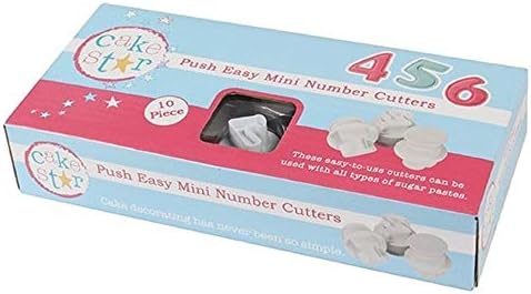 Cake Star Sugarcraft Push Easy Mini Number 0-9 Icing Cutters Set - 10 Piece