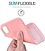 TOZO for iPhone X Case, Soft TPU Gel Skin [1.0mm Ultra Thin] slim Soft Protective Cover (TPU Matte Soft Pink)