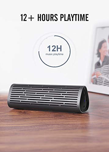 Meidong 2110 Bluetooth Speakers Portable Wireless Speaker with 12W Rich Deep Bass, Waterproof IPX5 Shower Splash Proof/Premium Aluminum Shell/12 Hours Playtime/Perfect for Christmas Gift