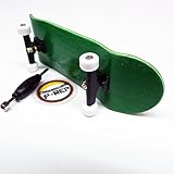 Peoples Republic Green Complete Wooden Fingerboard with Basic Bearing Wheels - Starter Edition