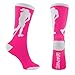 Field Hockey Crew Socks (Pink) one size fits most